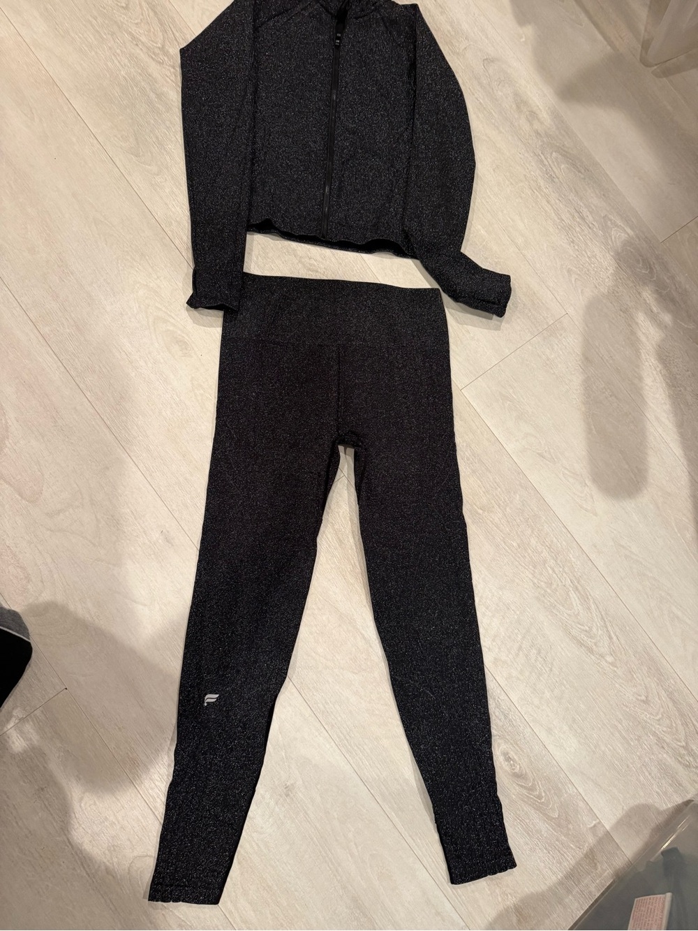 Fabletics set black with sparkle size M